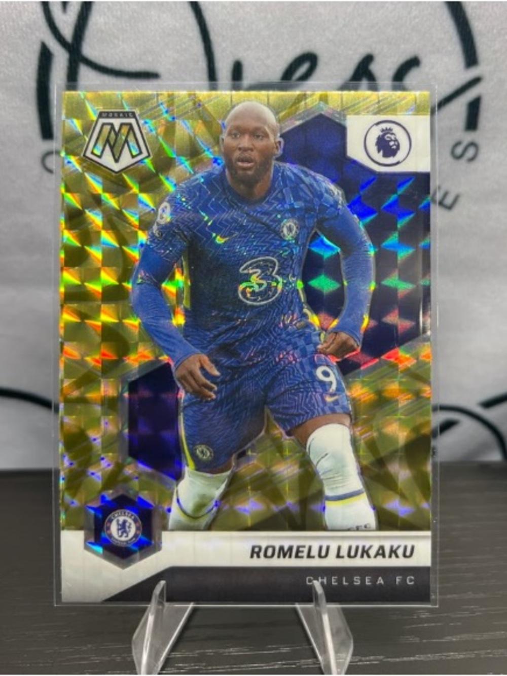 & Other Stories Blue Holo Prism Soccer Trading Card